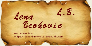 Lena Beoković vizit kartica